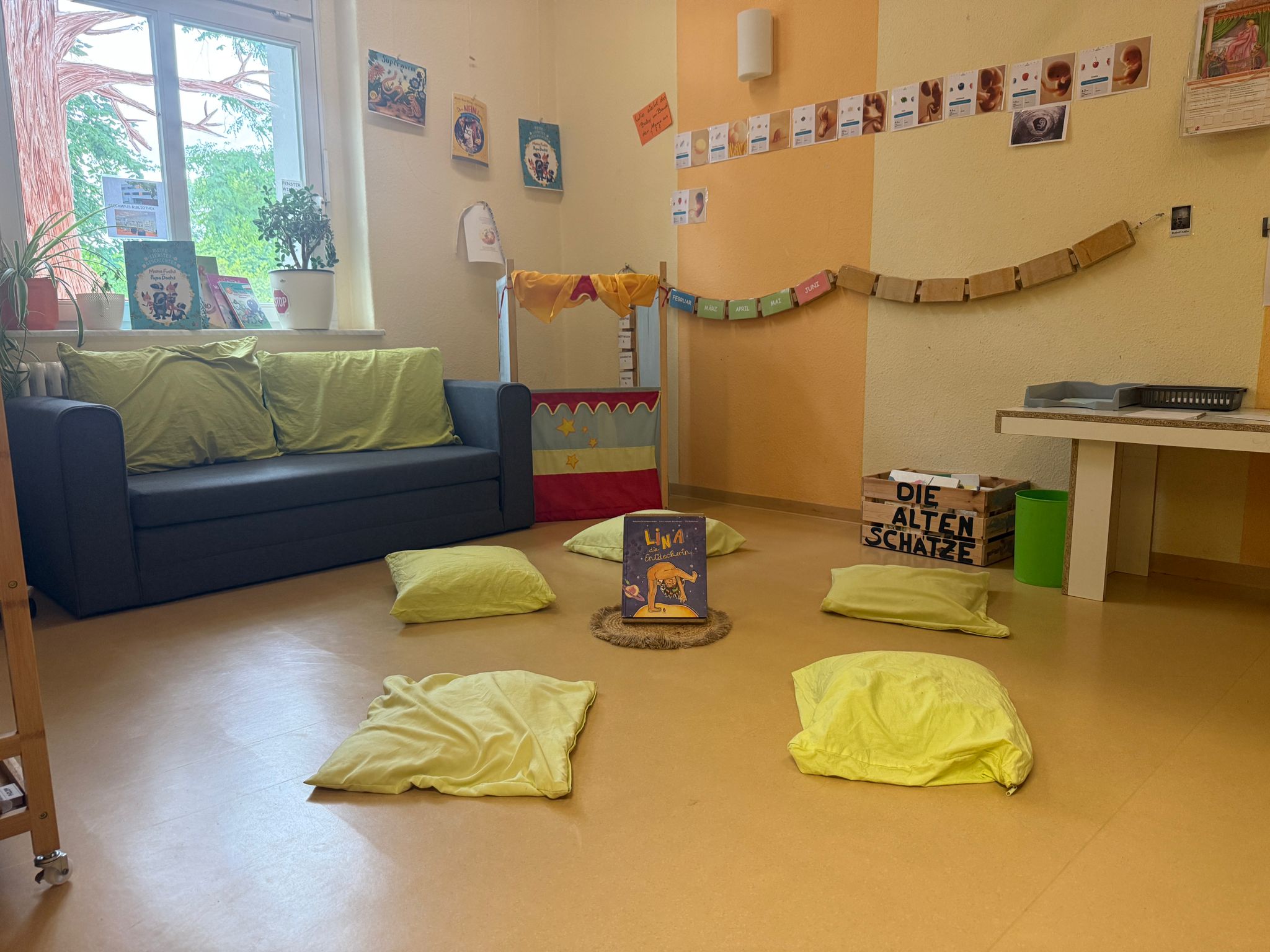 Lese- und Kuschelecke mit Sitzkissen